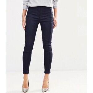 Reiss Womens Slim Ankle Zip Trousers Pants 8 Career Office Siren Neutral Capsule